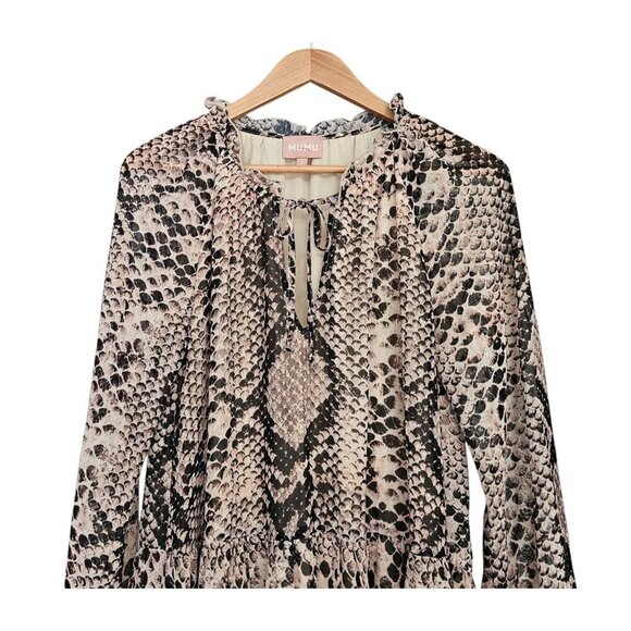 Women's - Show Me You Mumu Snake Print Long Sleeve Mini Dress, Size Small - Picture 2 of 10